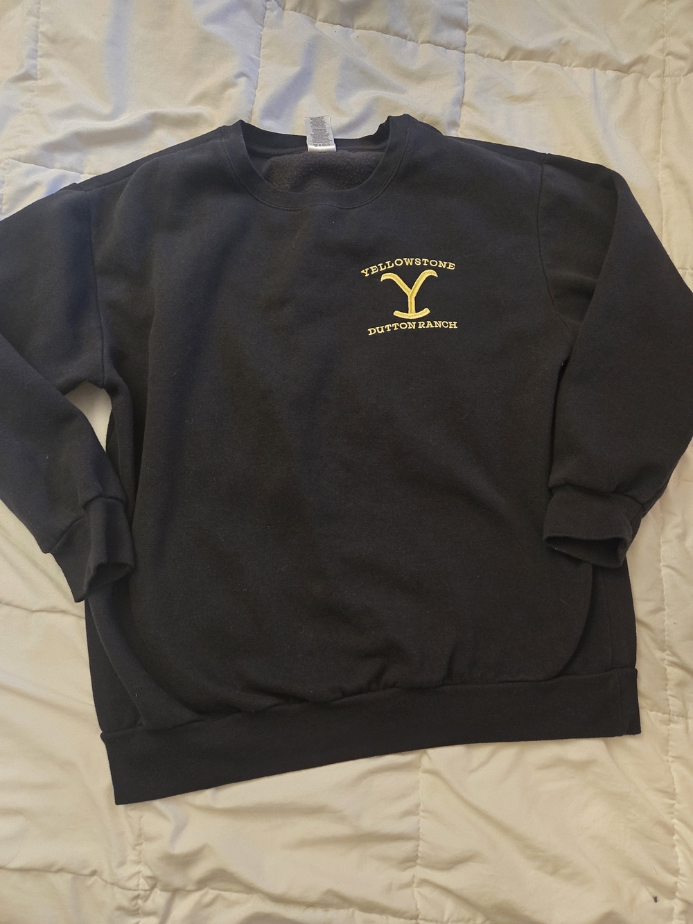 Yellowstone Dutton Ranch Black Crewneck Sweatshirt - Unbranded